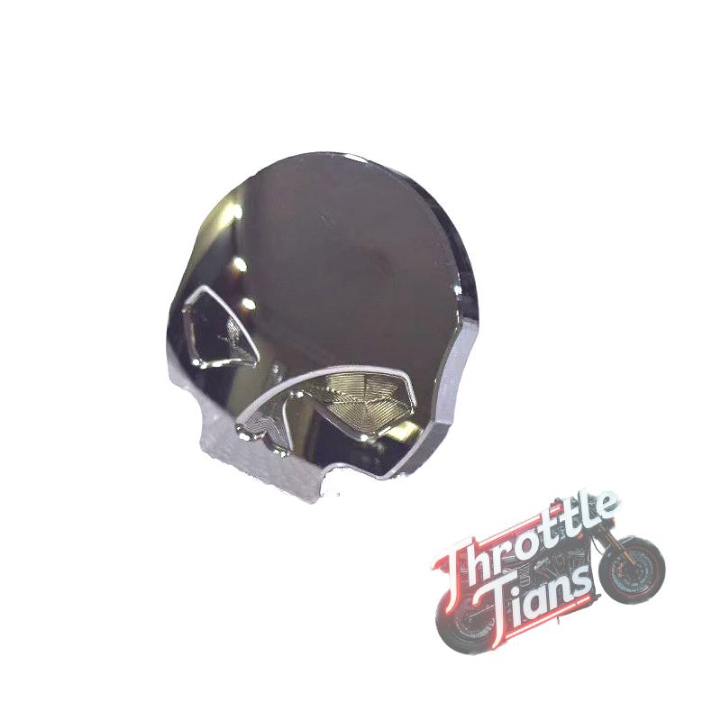 Motorcycle Retro Cool Fuel Tank Cap Fit for Harley XL883 XL120 Dana CNC Motorcycle Modification Ghost Face Skull Fuel Tank Cap Silver Silver eyes