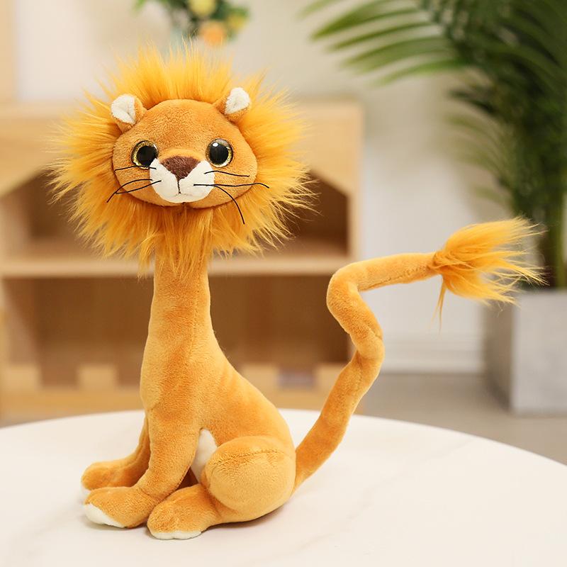 

25Cm Simulation Jungle Animal Plush Toys Super Plush Stuffed Animal Toys Tiger Cat Lion Dog Dolls Room Decoration Kids Birthday Gifts 25cm