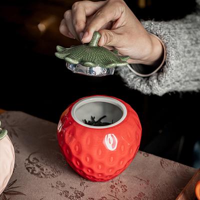 Słoik na herbatę truskawkową Ceramiczny słoik Słoik do przechowywania Dekoracja domu Weselny słoik na słodycze Uszczelniony słoik Prezent na bankiet urodzinowy