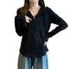 Plus Size Slimming Hooded Long Sleeve Cardigan Jacket for Women - Early Autumn 2025