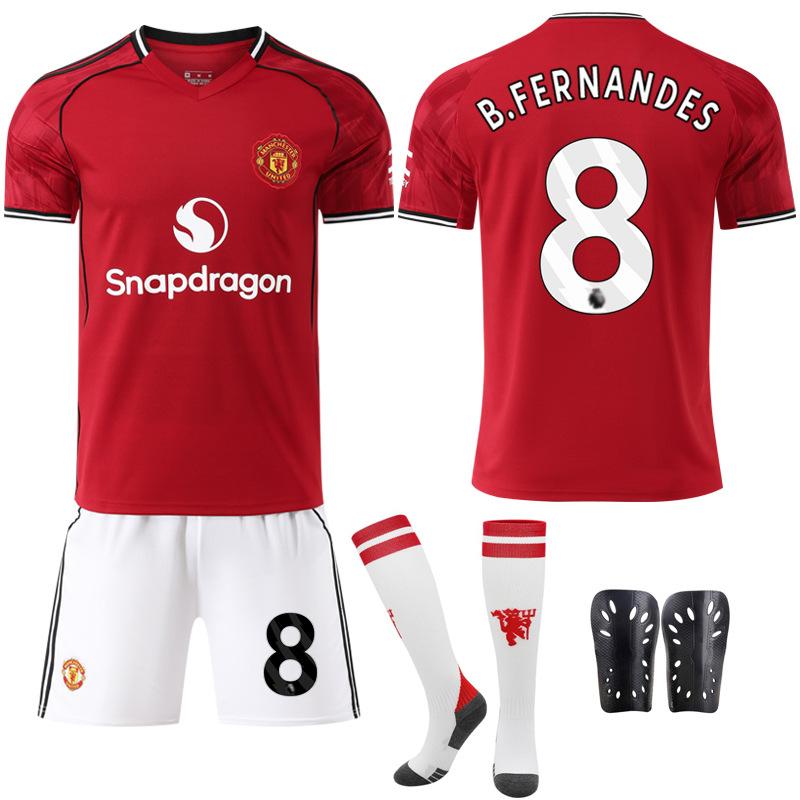 2526 New Man L Red Devils home court No. 17 Ganacho 8B fee football jersey set jersey M United red foreign trade