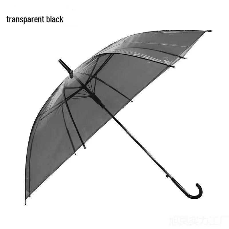 Long-Handed Transparent Umbrella with UV Protection for Women & Kids
