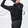 Fila Athletics Golf Outdoor Sports Stand Collar Logo Solid Color Knitted Long Sleeve Jacket Men Jackets Deep-Black A11M235504F-BK