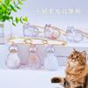 Transparent Blue Cat Hair Storage Capsule Egg Twist Charm Cat Hair Storage Box Keychain Pendant Cat Hair Collection Bottle