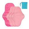 5Pcs Women Menstrual Cloth Pad Absorbent Cotton Reusable Sanitary Pad Underwear Liner Antibacteria Technology Washable Pink
