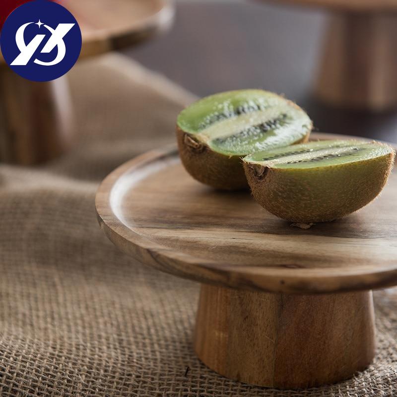 Japanese Wood Food Tray for Cake Fruit Dessert Stand Creative Wedding Party