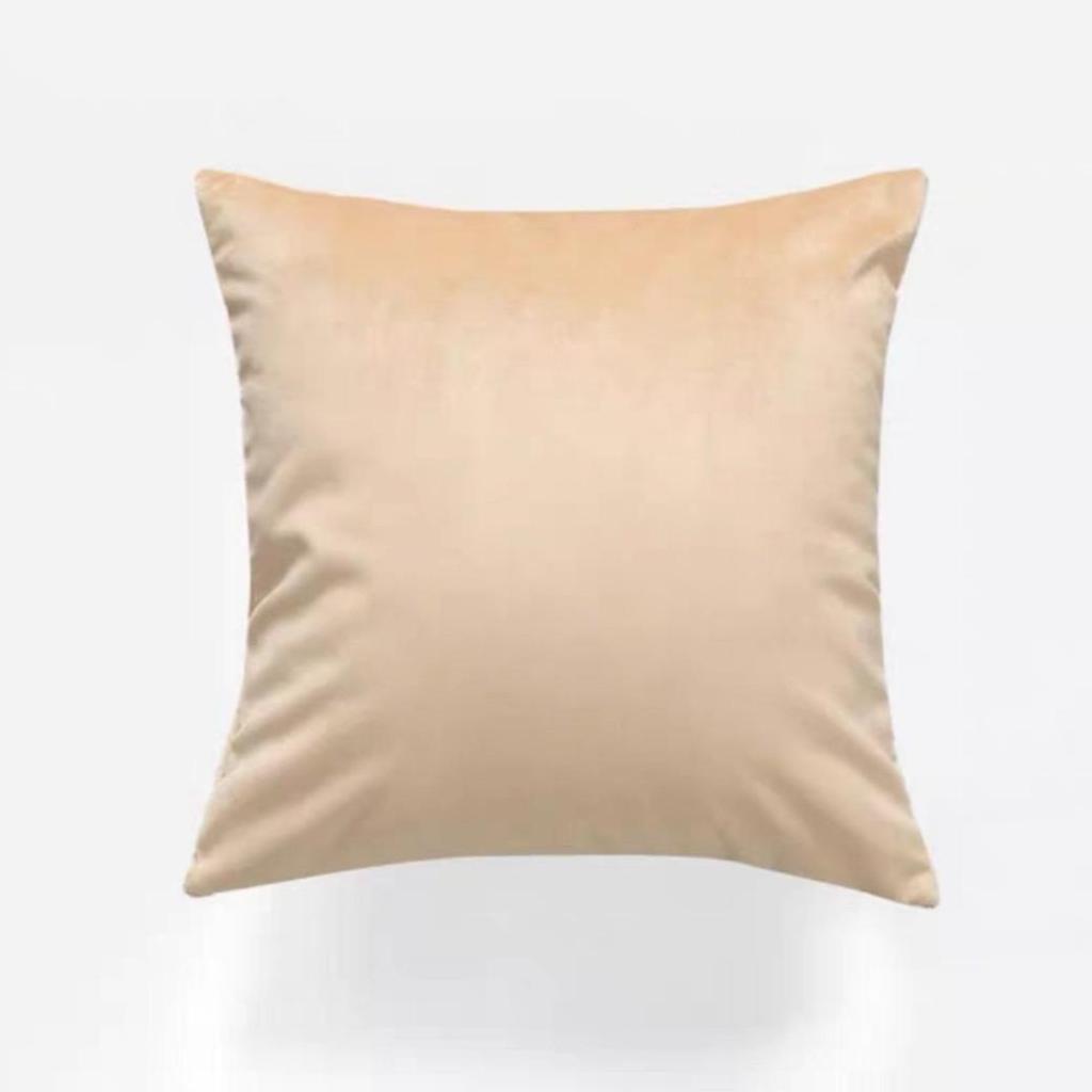 Dutch Velvet Solid Color Cushion Cover - No Logo Pillow Case for Office, Car, or Sofa