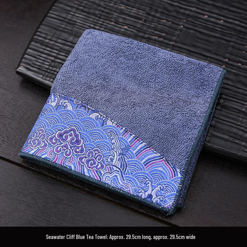Japanese Tea Towels: Absorbent Cotton & Linen Rags, Embroidered Fabric, Thickened Cloth Pads, No Shedding