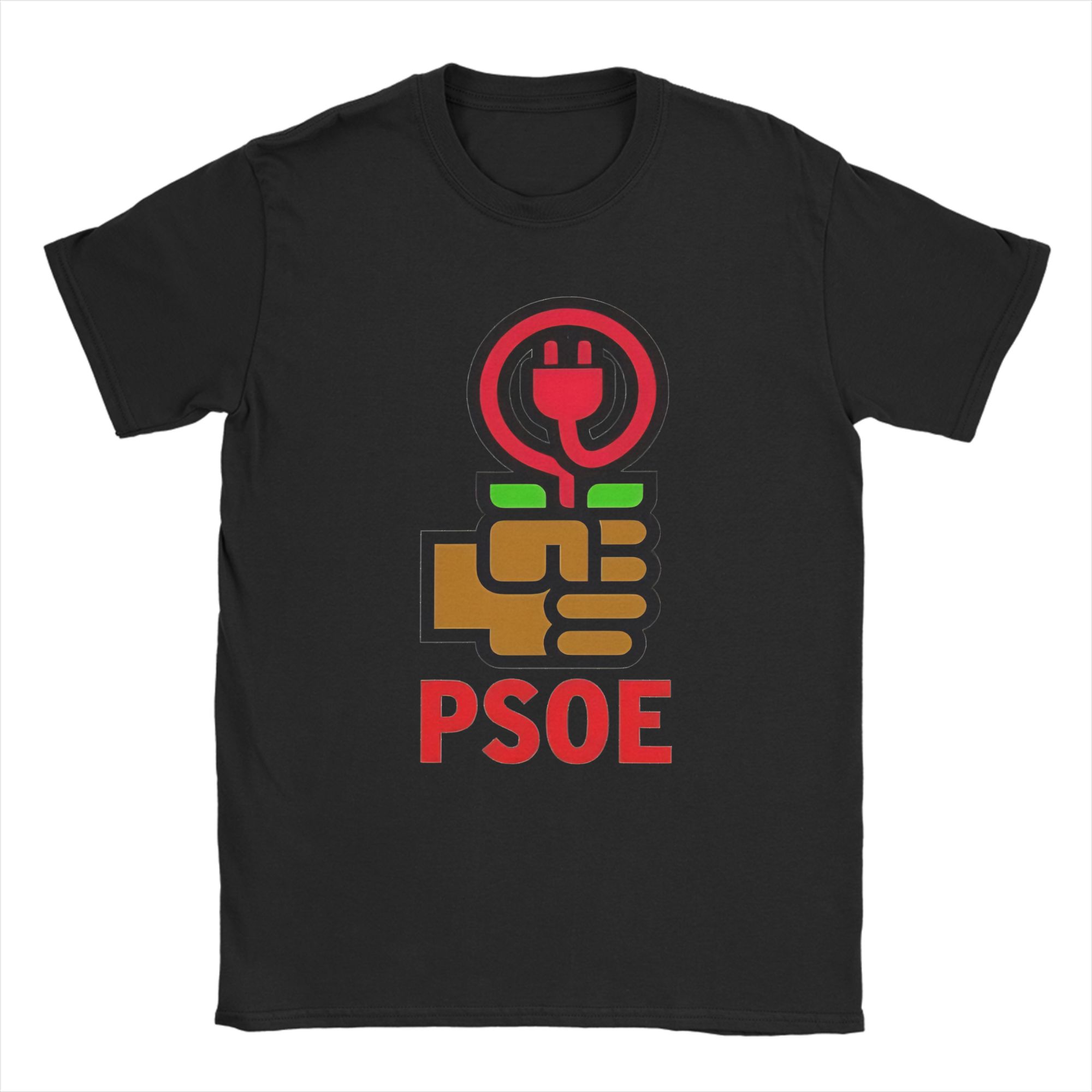 PSOE Logo Pedro Sanchez Outfit Unisex Women T Shirt Pure Cotton Tee Print Tops Tshirt S