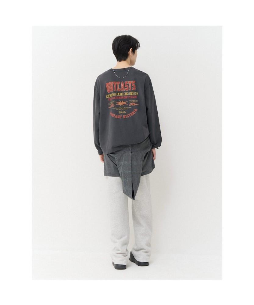 8SECONDS Pintuck Texture Wide Fit Shorts Light Gray