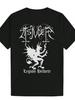 Gotisches Heavy Metal Grafik-T-Shirt - Legions of Hellgate Design - Schwarz mit Weißem Aufdruck - Leichtes Polyester Rundhals-T-Shirt für Konzerte