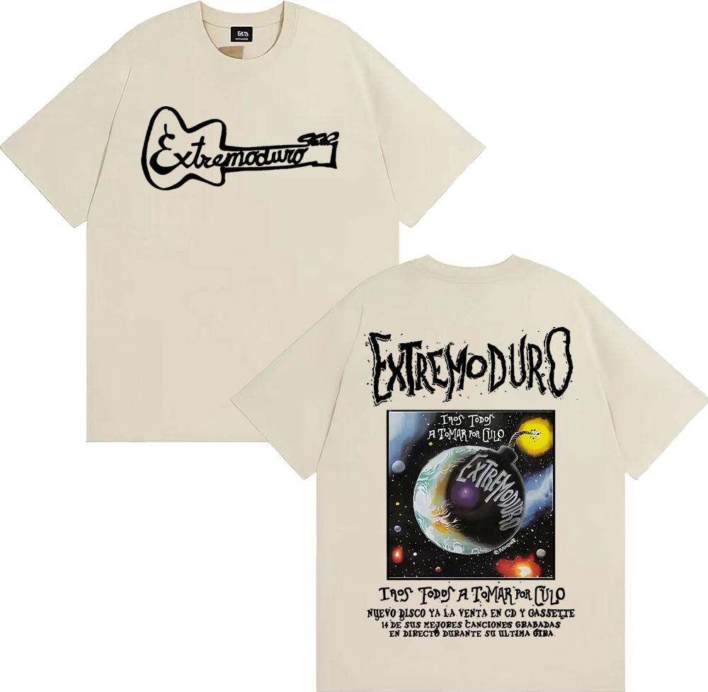 Rock Band EXTREMODURO Tour 2025 Merch T-shirts Men's Clothing Hip Hop Street Style T Shirt Male Casual Cozy High Quality T-shirt
