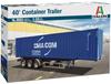 PLATZ Italeri 40ft Container Trailer Plastic Model IT3951 1/24