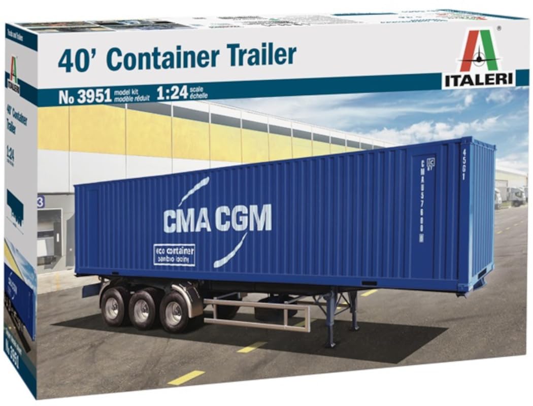 

PLATZ Italeri 40-футовый контейнерный полуприцеп Пластиковая модель IT3951 1/24