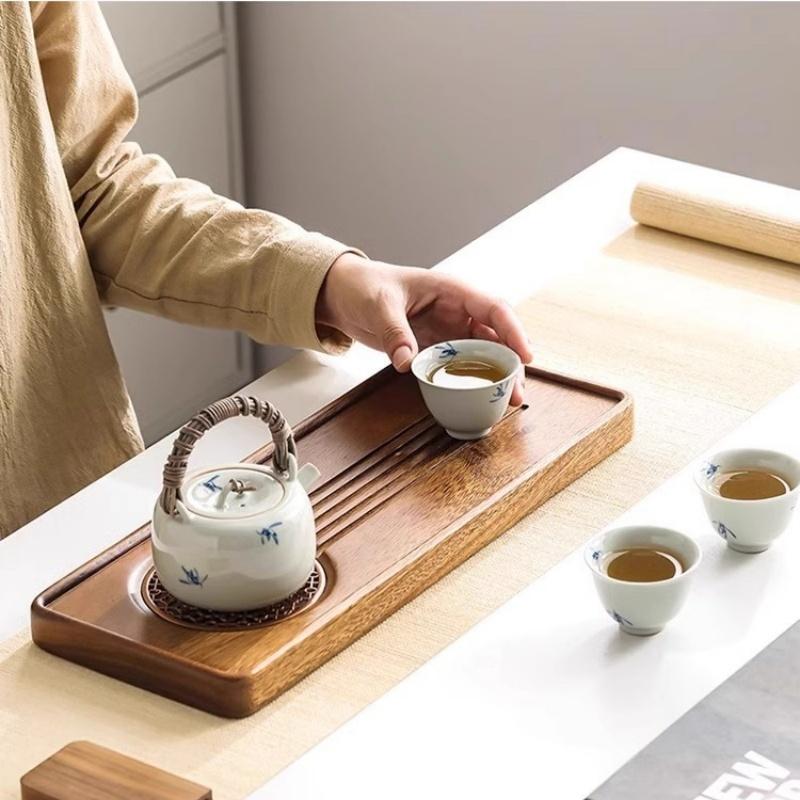 Walnut Wood Dry Bubble Tray Solid Wood Drainage Tea Tray Japanese Household Water Storage Dry Bubble Table Base Kung Fu Tea Set