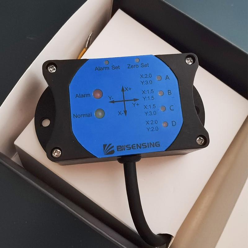 BIS341 Two-Axis Tilt Switch Inclinometer Alarm Angle Sensor 9-35V with Precision 0.1 Resolution 0.01-0.05 Output TTL / CAN