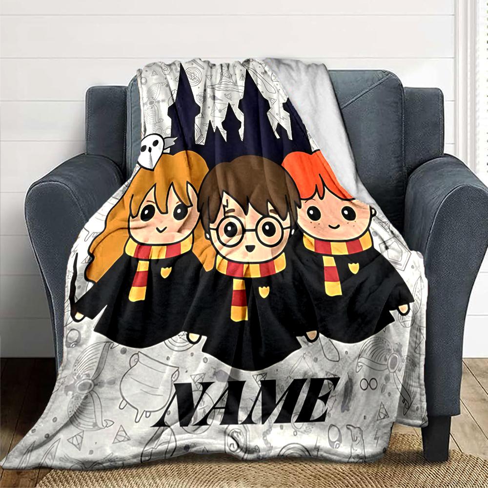 Custom Name Magic Wand Legend blanket for Couch & Bed, Plush Cozy Fuzzy Blanket Super Soft & Warm Blankets for Fall and Winter. 090883