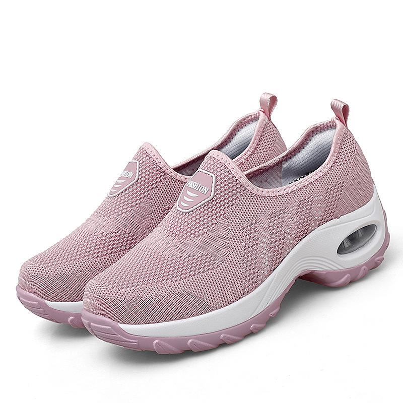 

Fashion casual shoes women s shoes are soft, comfortable and lightweight mesh breathable sports shoes women 42 розовый