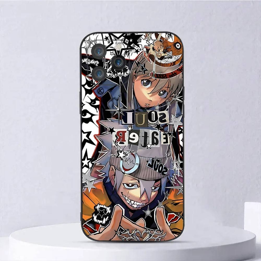 

S-Soul E-Eater Maka Phone Case For iPhone 16,15,14,13,12,11,Plus,Pro Max,XS,X,XR,SE,Mini,8,7 Soft Silicone Black Cover iPhone13mini