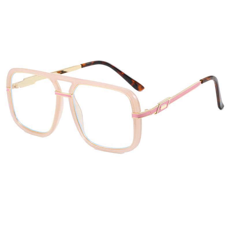 Oversize Sunglasses Fashion Square Metal Glasses Double Bridge Men Gradient Sunglasses Women Eyewear