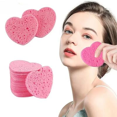 20 Stück Naturholzschwamm Kompresse Kosmetische Puff Gesichtswaschschwamm Gesicht Tiefenentferner Reinigung Hautpflege Kosmetik Make-up-Tools