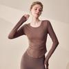 Women's Elastic Breathable Slim-Fit Sports Top for Running and Yoga - Long Sleeve, Autumn/Winter