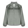 2025 New Satin Silk V-neck Long Sleeve Women's Loose Top