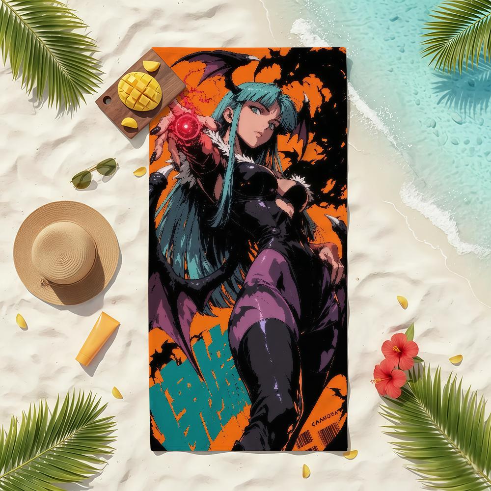 Anime M-Morrigan Aensland Towel Soft Pool Gift For Travel Gym Shower Camping Quick Dry Sports Beach Towels