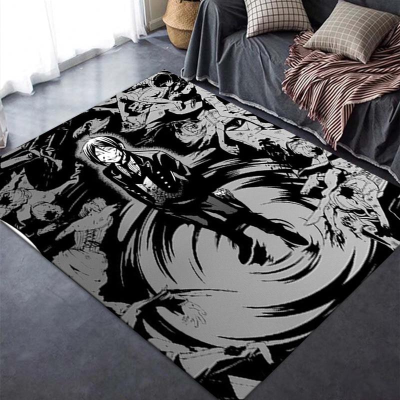 2025 New Black Butler Carpet Rug for Living Room Bedroom Home Sofa Decoration,Kids play Non-slip Floor Mat 07
