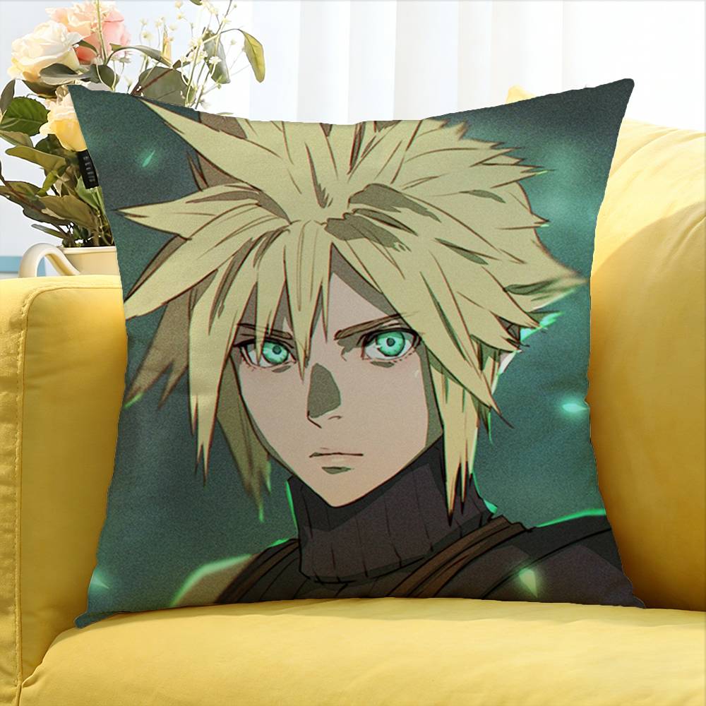 Game CCloud SStrife World Various Sizes Square Pillow Case For Car Home Bedchamber Decor