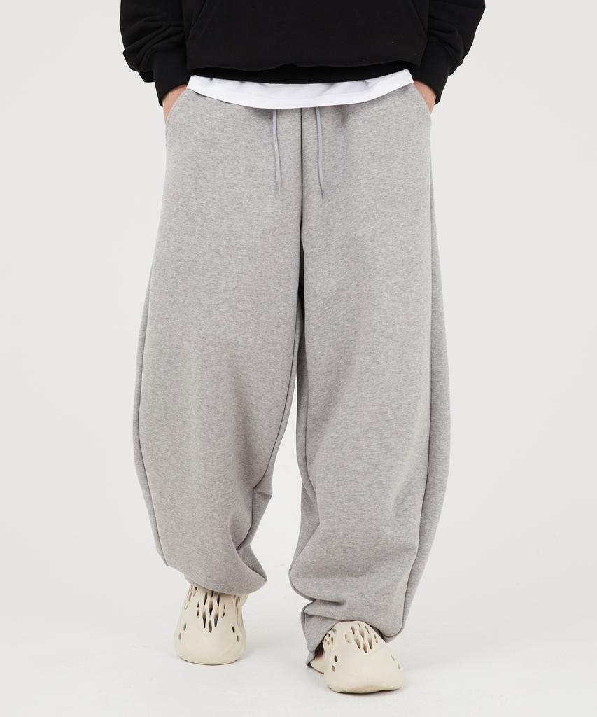 BOUNDARY Super Wide Jar-Fit Balloon Pants [Gray]