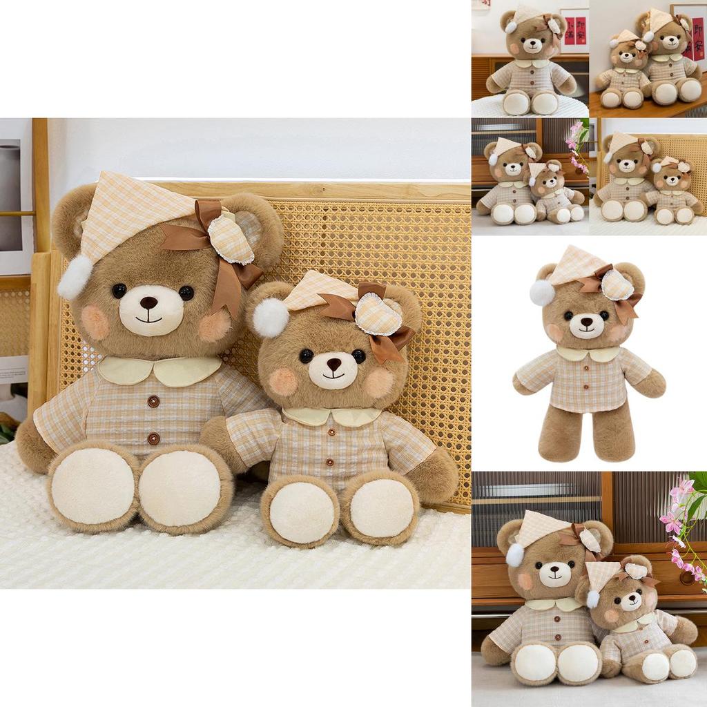 Cute Pajamas And Hats Teddy Bears Plush Toys Doll Children Toy For Kids And Home Decor
