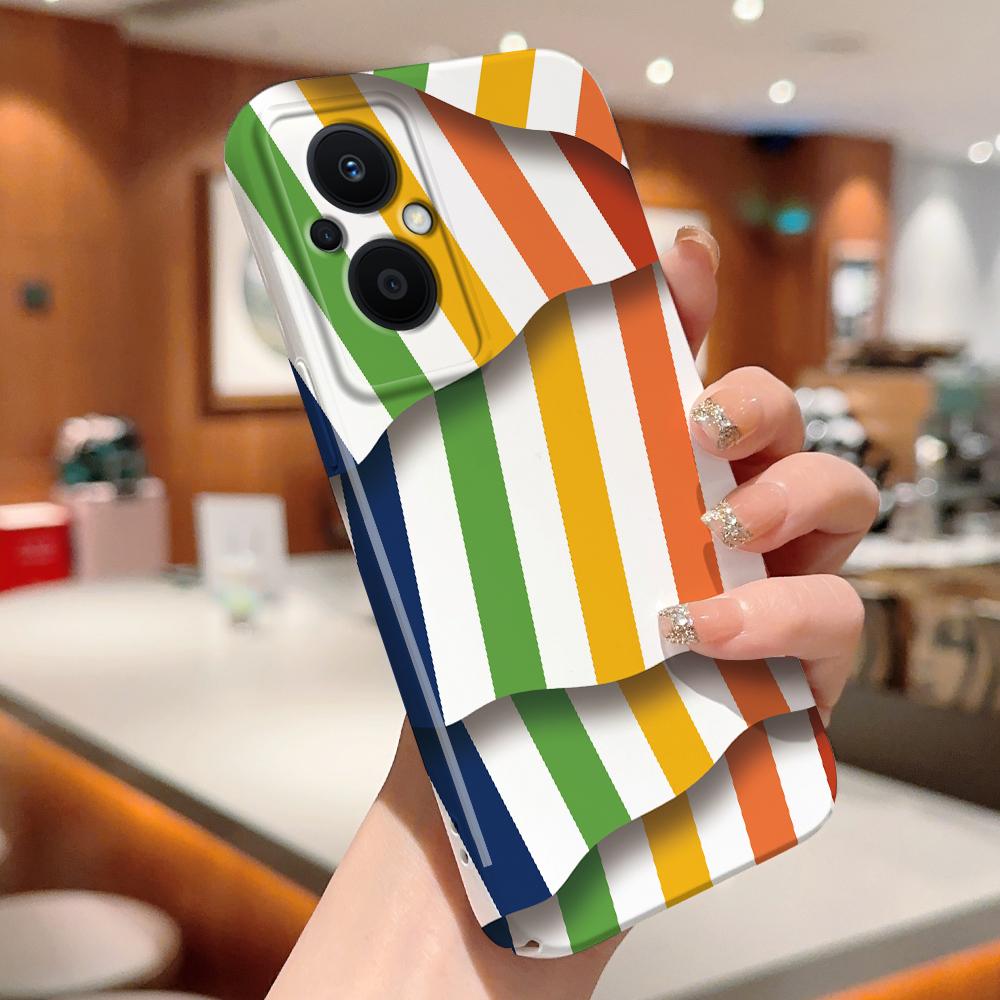 All-inclusive Film Handyhülle Cartoon Mode Design Hartschale Vollabdeckung Kameraschutzhülle für OPPO A60 A96 Reno12 Realme C53 C75