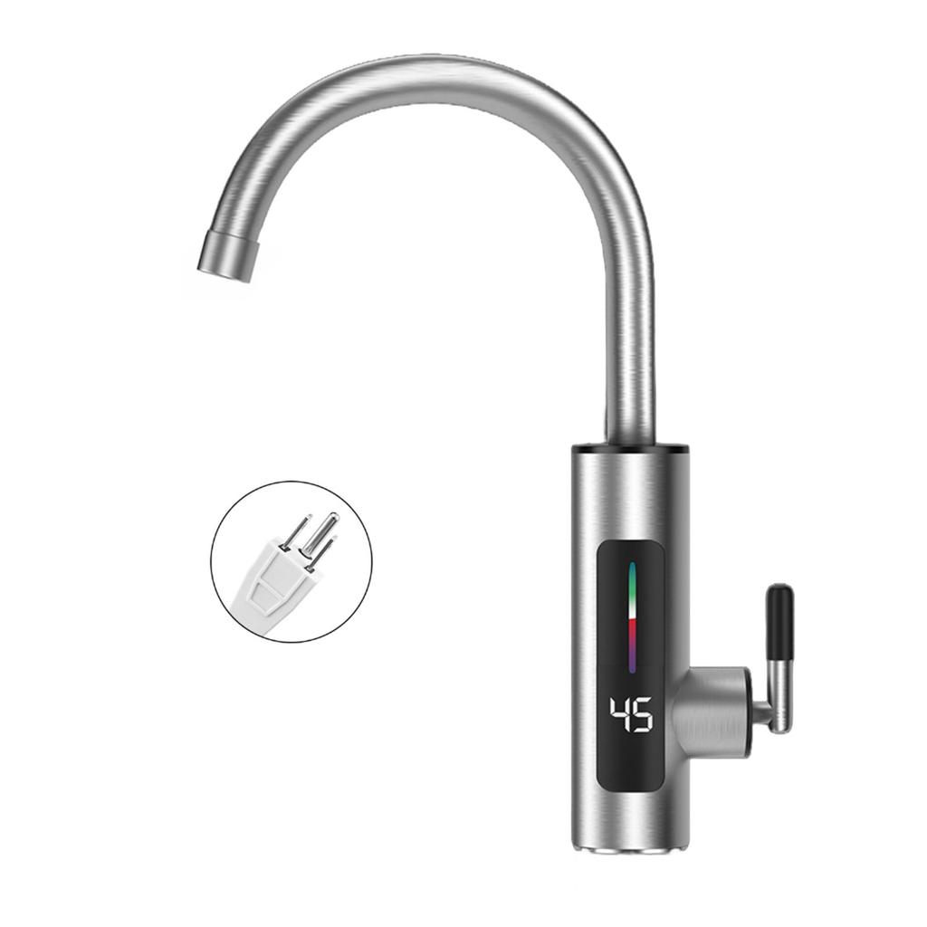 Steel Electric Water Faucet Convenient Temperature Control Electric Heating Tap Efficient Internal Heating Tap Set
