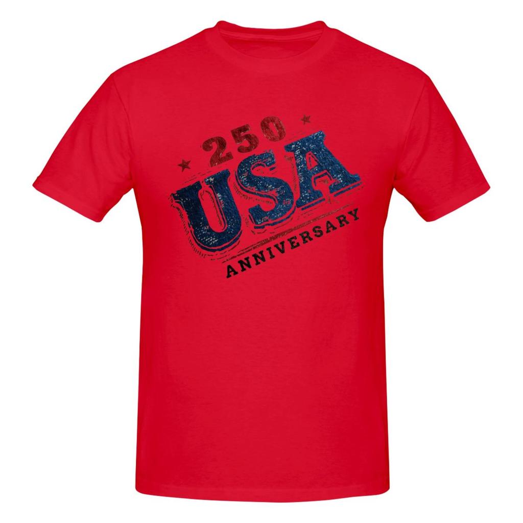 Unisex Gifts American 250 Anniversary USA T Shirt Streetwear Plus Size Cotton Crewneck Custom Sleeve Shirt Unisex