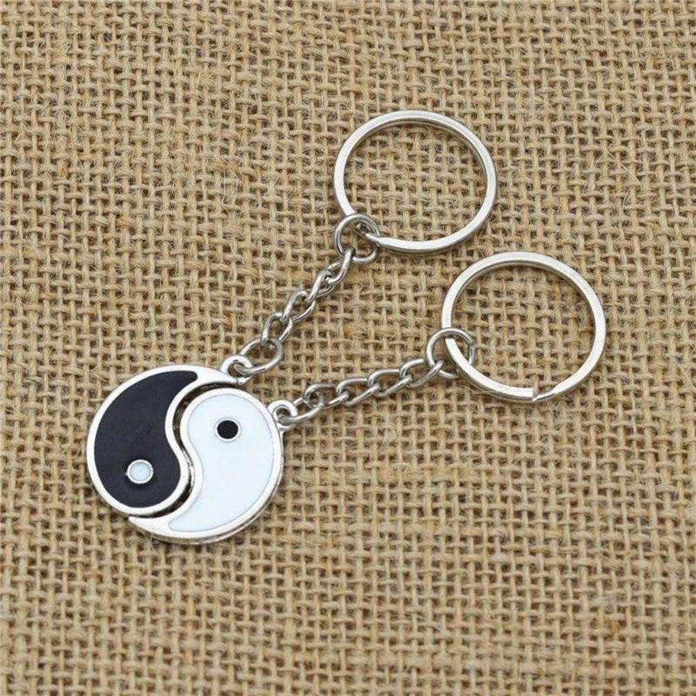Buy Metal Chains Black Tai Chi Keychain Trinkets Key Ring Keychains