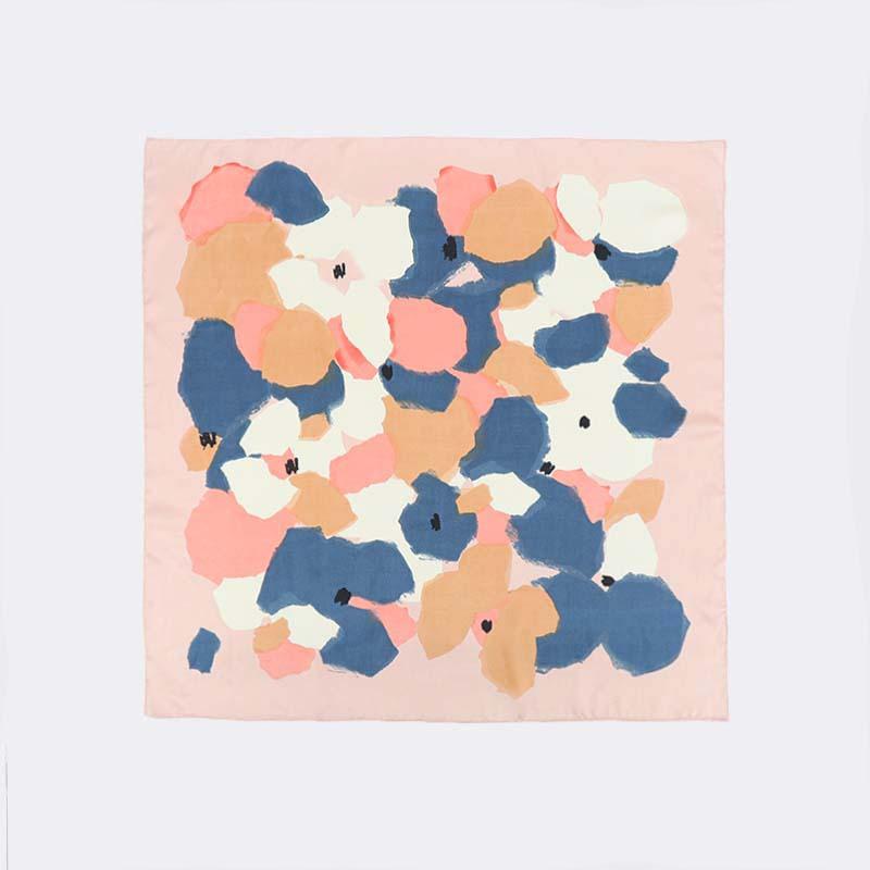 Eșarfă de mătase pentru femei, primăvară/vară, 70 * 70 cm, eșarfă pătrată din sarg de mătase simulată, imprimată la modă, eșarfă pătrată mare, eșarfă profesională