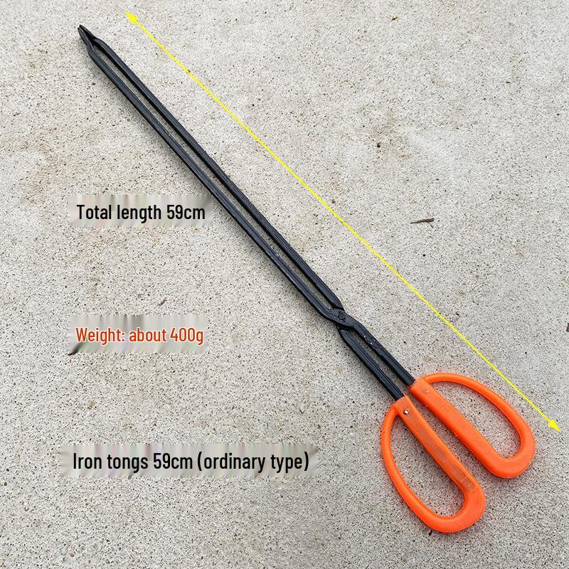 Stainless Steel Extended Trash & Food Tongs - Durable, Hygienic Pick-Up Tool