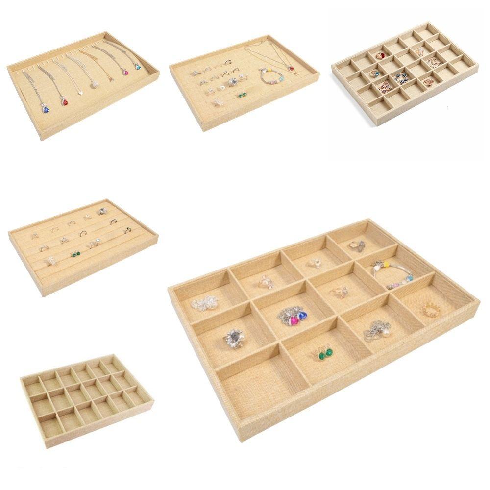 Multifunctional Linen Jewelry Tray Retro Jewelry Organizer Jewelry Box  Boutique