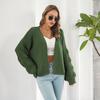 Bubble Lantern Sleeve Loose Knit Sweater Cardigan Coat Autumn and Winter Women's Sweater
