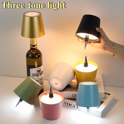 LED Rechargeable Atmosphere Table Lamp Plug-in Wine Bottle Lamp Bar Dining Bar Lamp