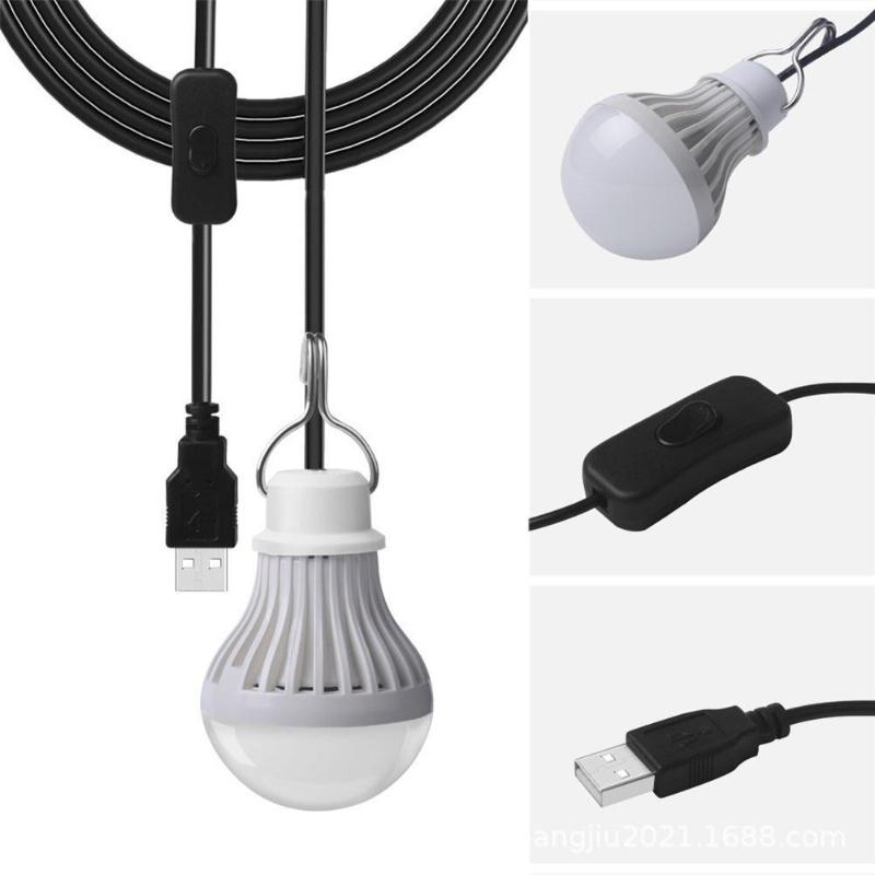 2 Pack LED Light For Camping 5W USB Children Bed Lamp Portable LED Bulb Outdoor Emergency Light