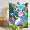 Throw Blankets and Bedspreads Kawaii E-Eevees Fluffy Blanket for Bed Camping Furry New Year Bedspread the Anime Home Decoration