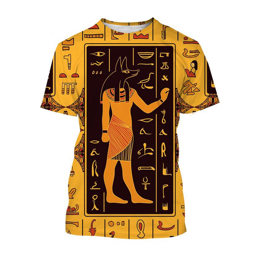 T-Shirts der altägyptischen Kunst Gott Auge Ägyptens 3D-Druck Herren Damen Neu Kurzarm T-Shirt Harajuku Y2k Oberteile Tees Kinderkleidung