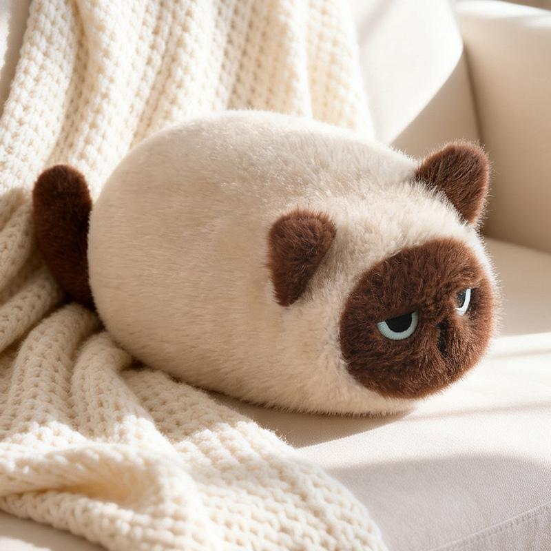 Schnurrende Katze Serie Plüschtier Weiche Flauschige Dicke Katze Stoffpuppe Niedliches Kätzchen Sofa Heimdeko Geburtstagsgeschenk Für Frauen Mädchen