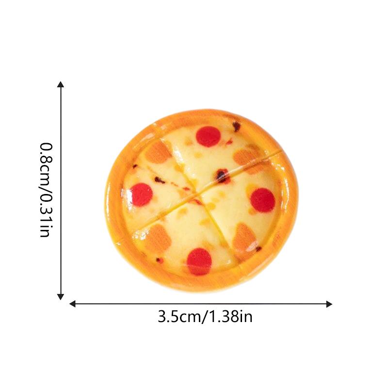 

10 шт. Милые Имитация Пиццы Еда Кукольный домик Игрушки Миниатюрные Модели Украшения Декор Сделай сам Смола Аксессуары Детские Игрушки для Игры в Дом Подарок