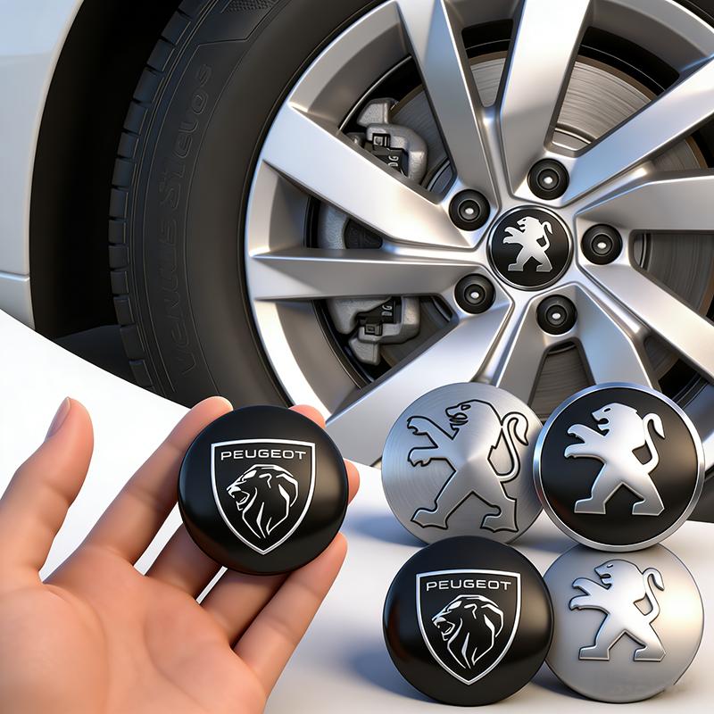 4Pcs 56MM Car Wheel Hub Center Metal Decals Sticker Accessories For Peugeot 206 307 308 3008 207 208 407 4008 408 508 2008 301S