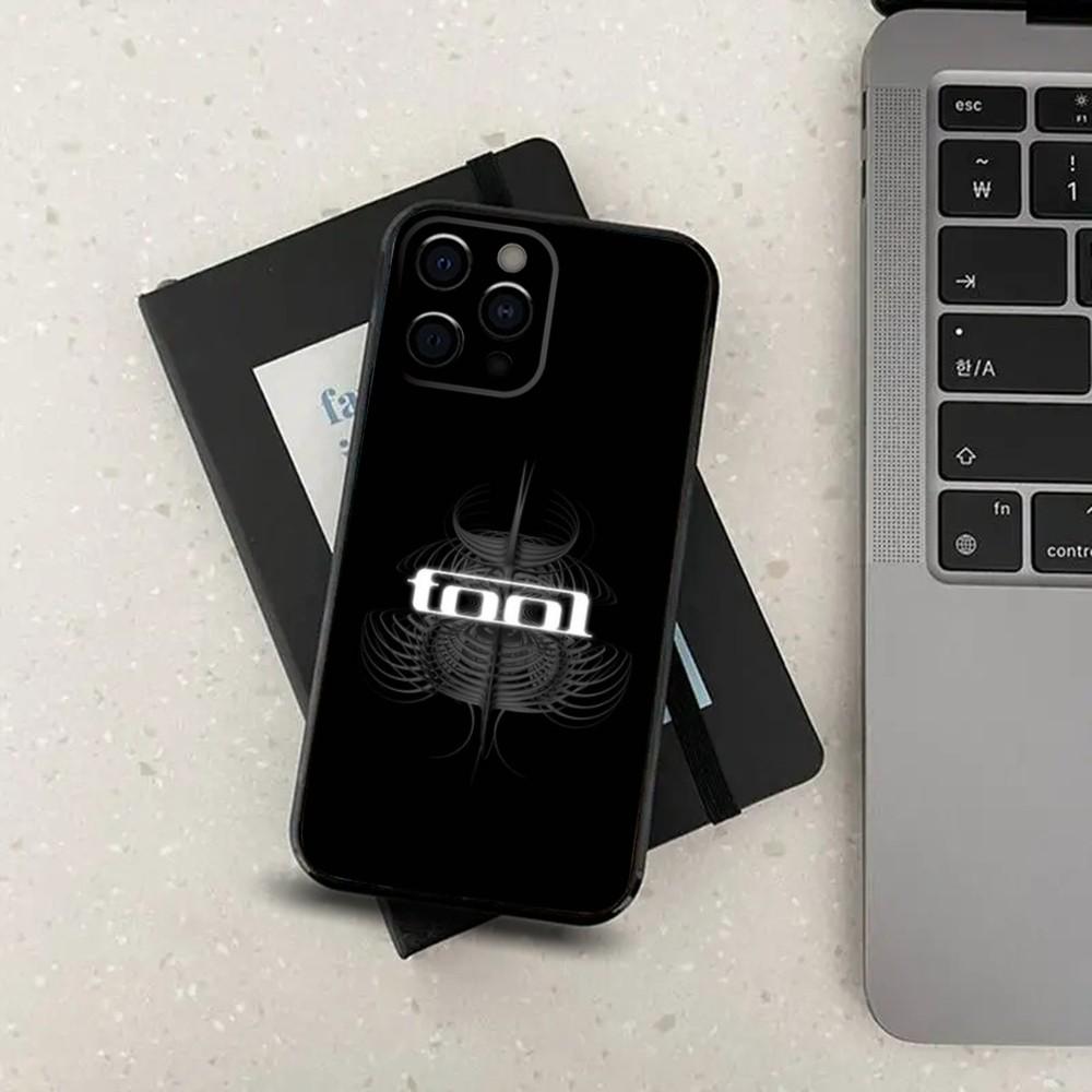 Band T-Tool Schism Phone Case For iPhone 16,15,14,13,12,11,Pro,X,XS,Max,XR,Plus,Mini Soft Black Cover