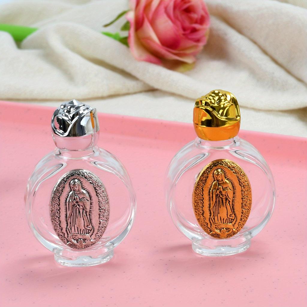 1Pc Holy Water Our Lady of Guadalupe Bottle Religious Cross Bottle Christian Virgin Sculpture Bottle Holy Water Bottle