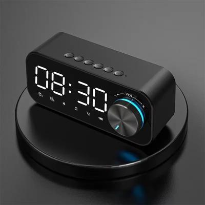 MP3 Alarm Clock, FM Radio, and Multifunction Music Player Wireless Bluetooth Speaker LED Display, Stereo Bass Bluetooth Speaker